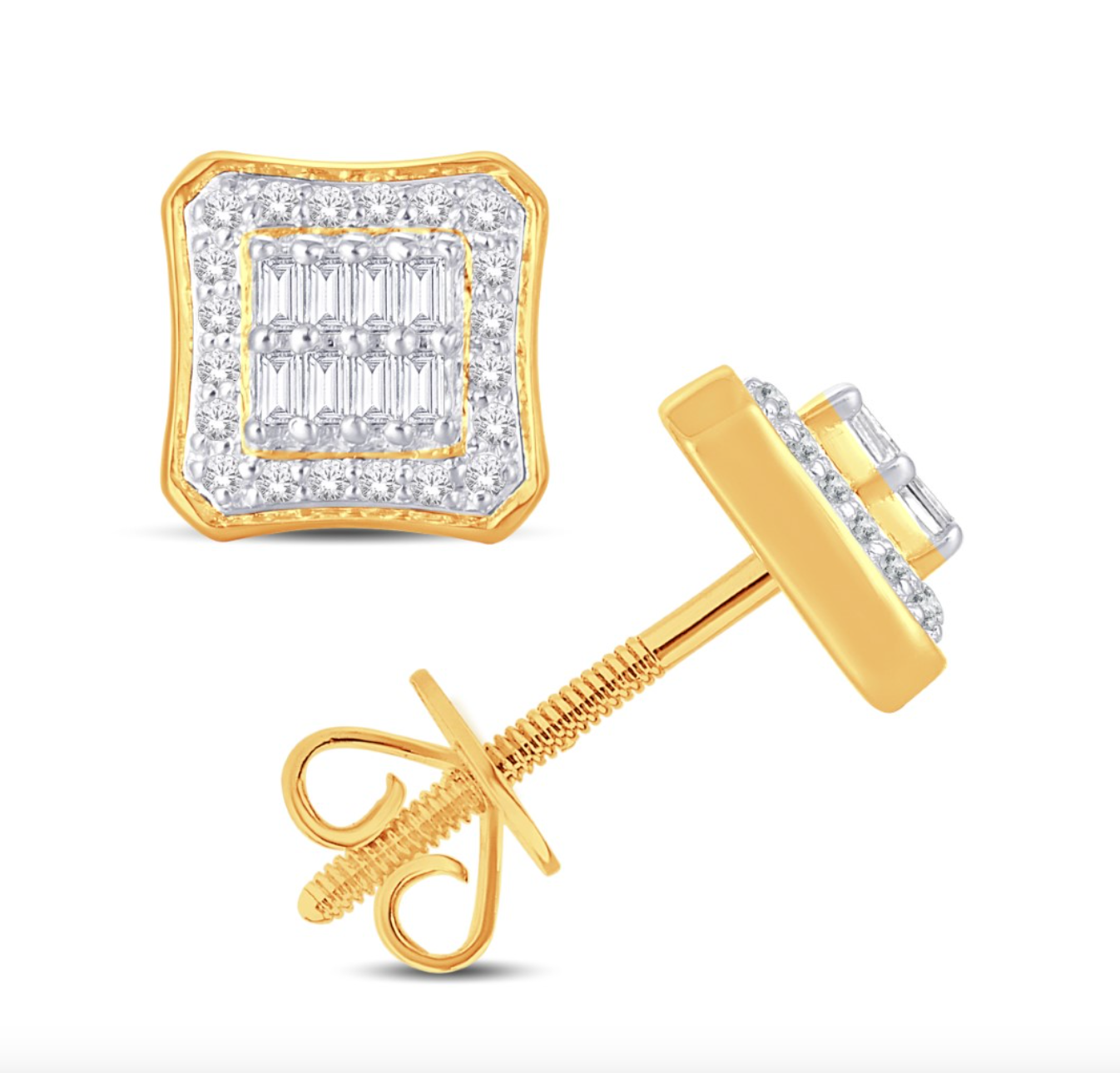 10K Gold Diamond Stud Earring