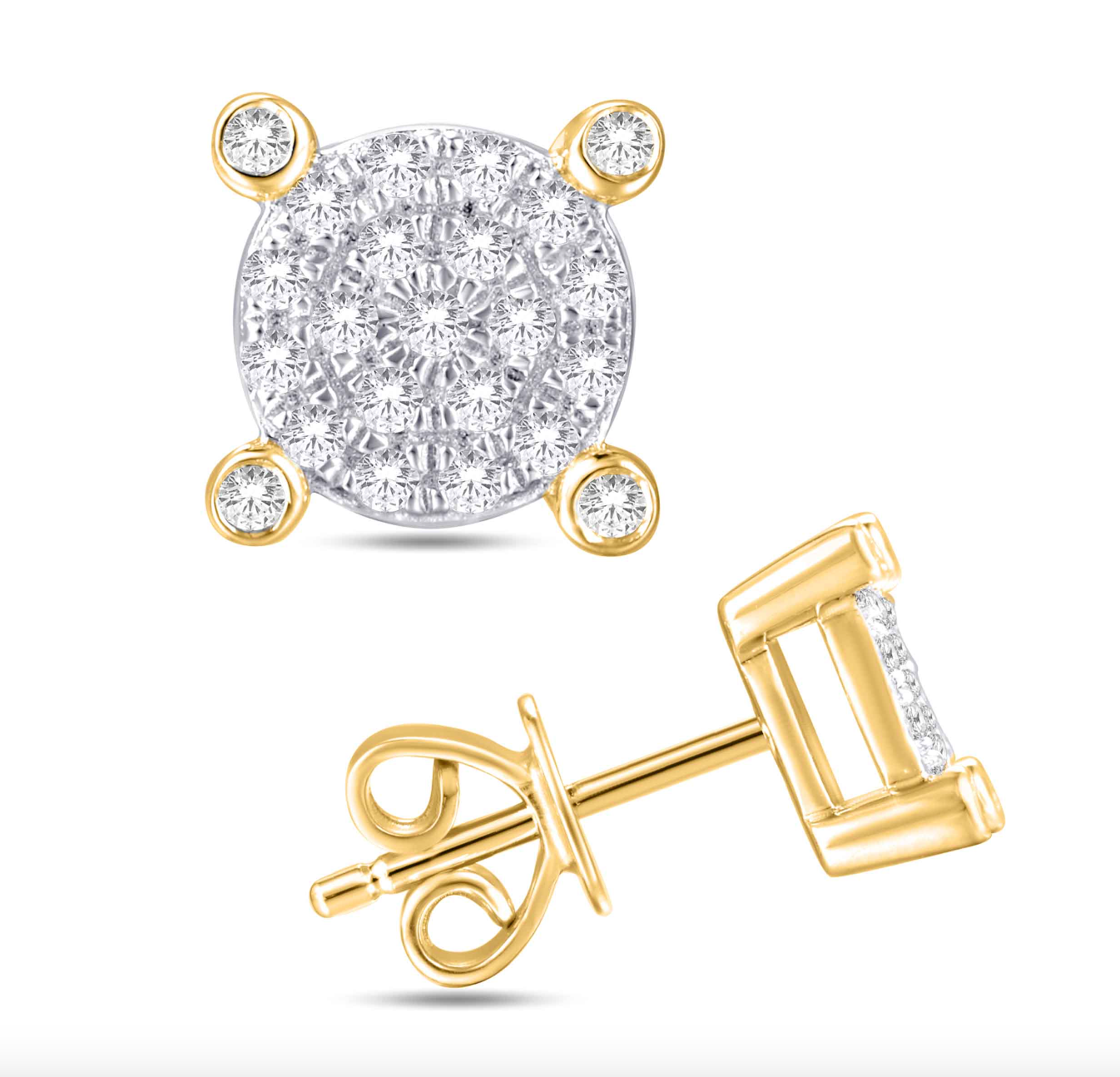 10K Gold Diamond Stud Earring
