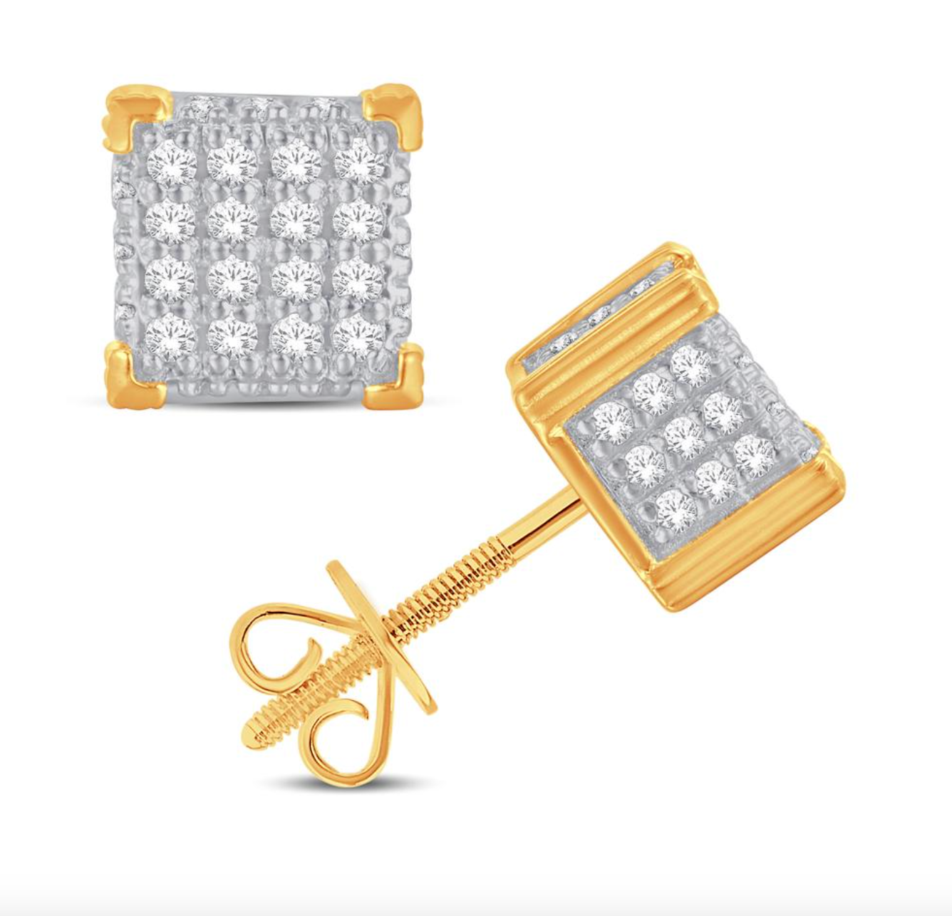 10K Gold Diamond Stud Earring
