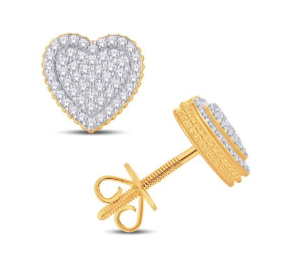 10K Gold Diamond Stud Earring