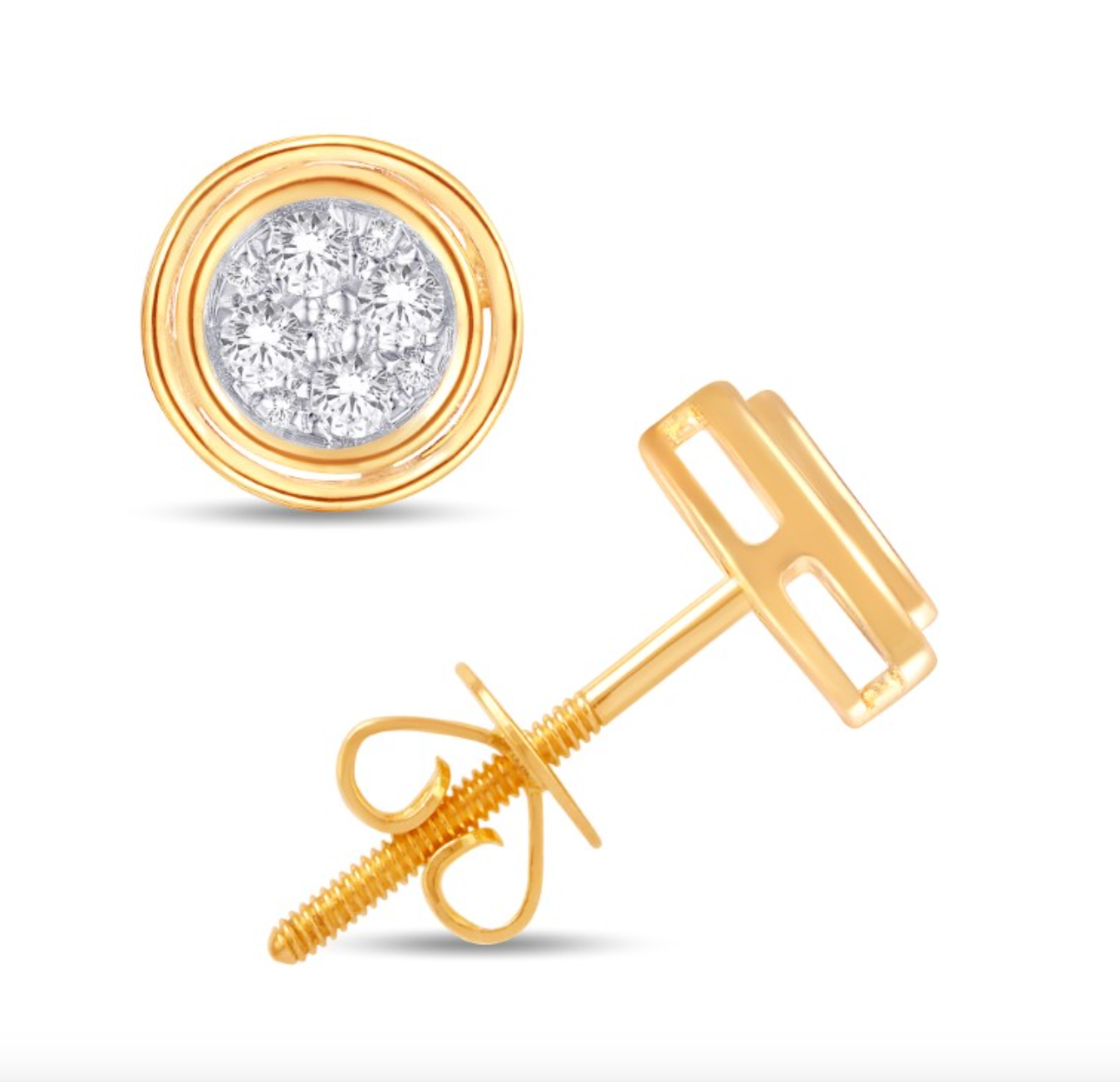 10K Gold Diamond Stud Earring