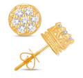 10K Gold Diamond Stud Earring