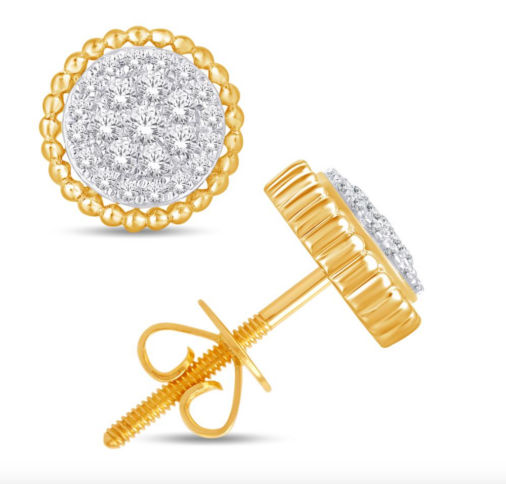 10K Gold Diamond Stud Earring