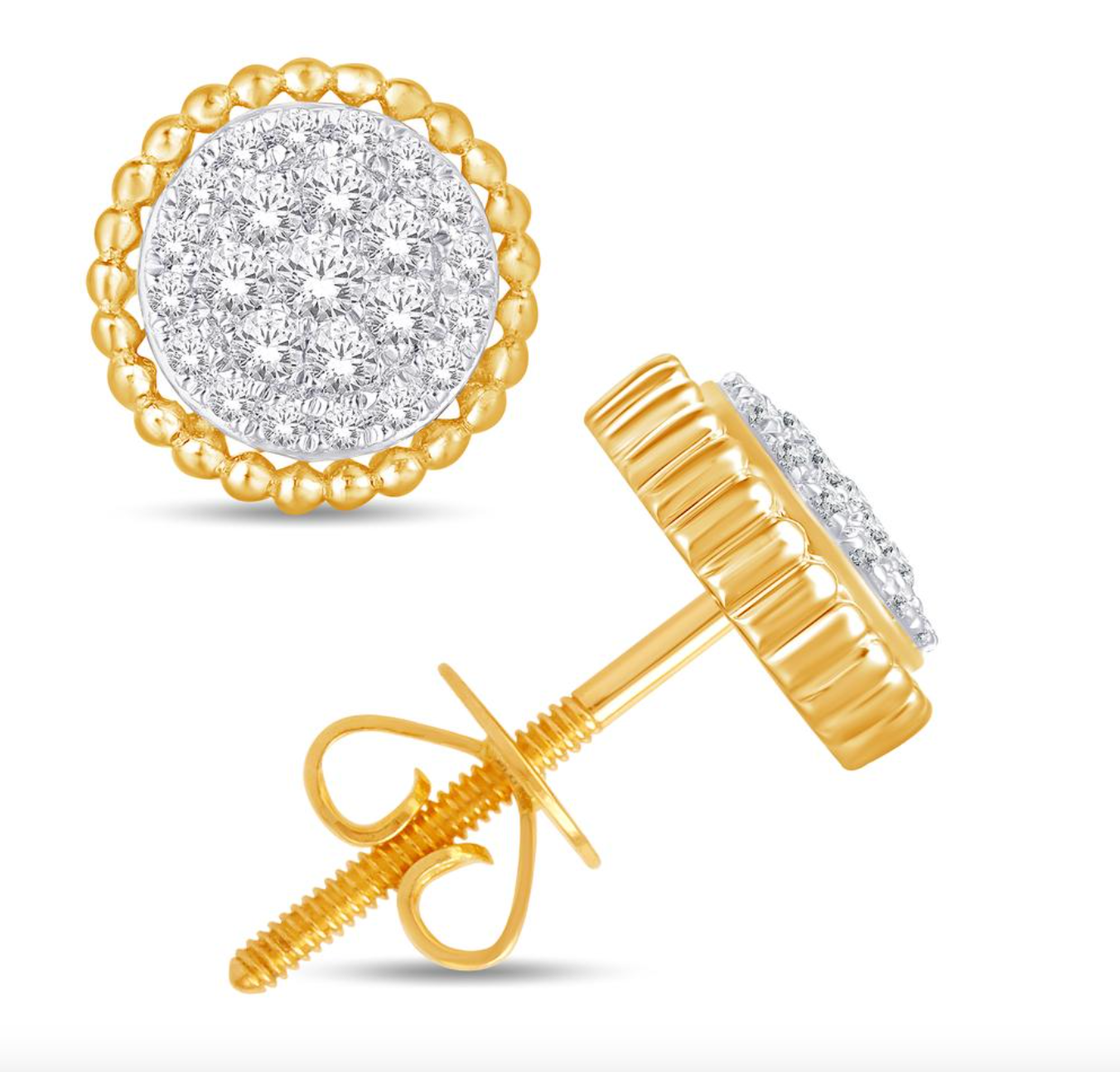 10K Gold Diamond Stud Earring