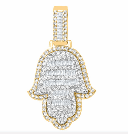 10K Gold Diamond Pendant 0.87CT