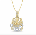 10K Gold Diamond Pendant 0.90CT