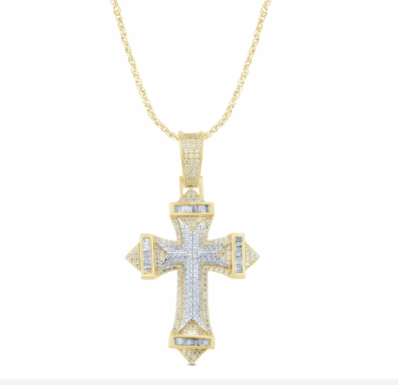 10K Gold Diamond Pendant 0.94CT