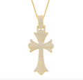 10K White Gold Diamond Cross Pendant 1.41CT
