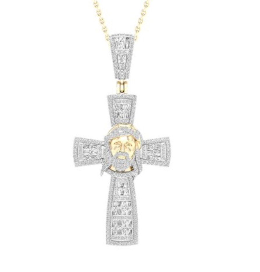10K Gold Diamond Pendant 1.18CT