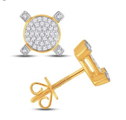 10K Gold Diamond Stud Earring