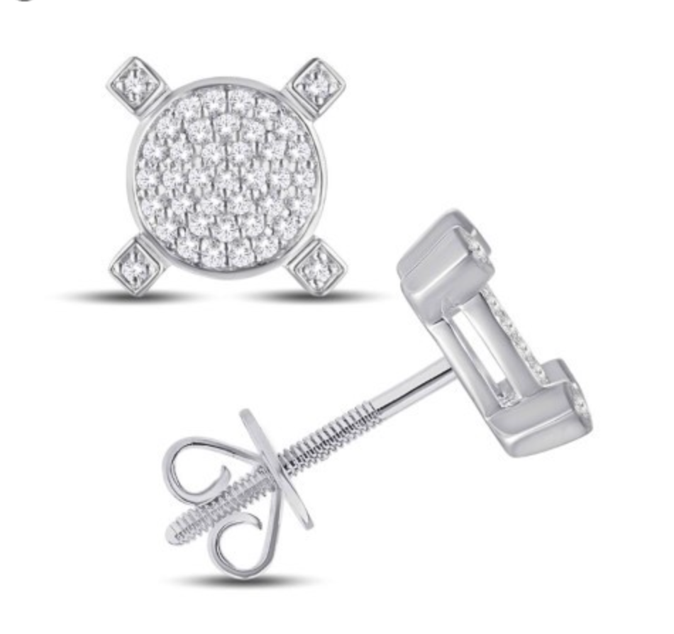 10K Gold Diamond Stud Earring