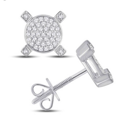 10K Gold Diamond Stud Earring