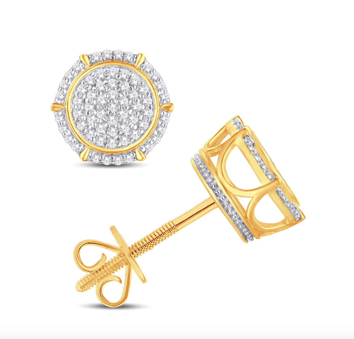 10K Gold Diamond Stud Earring