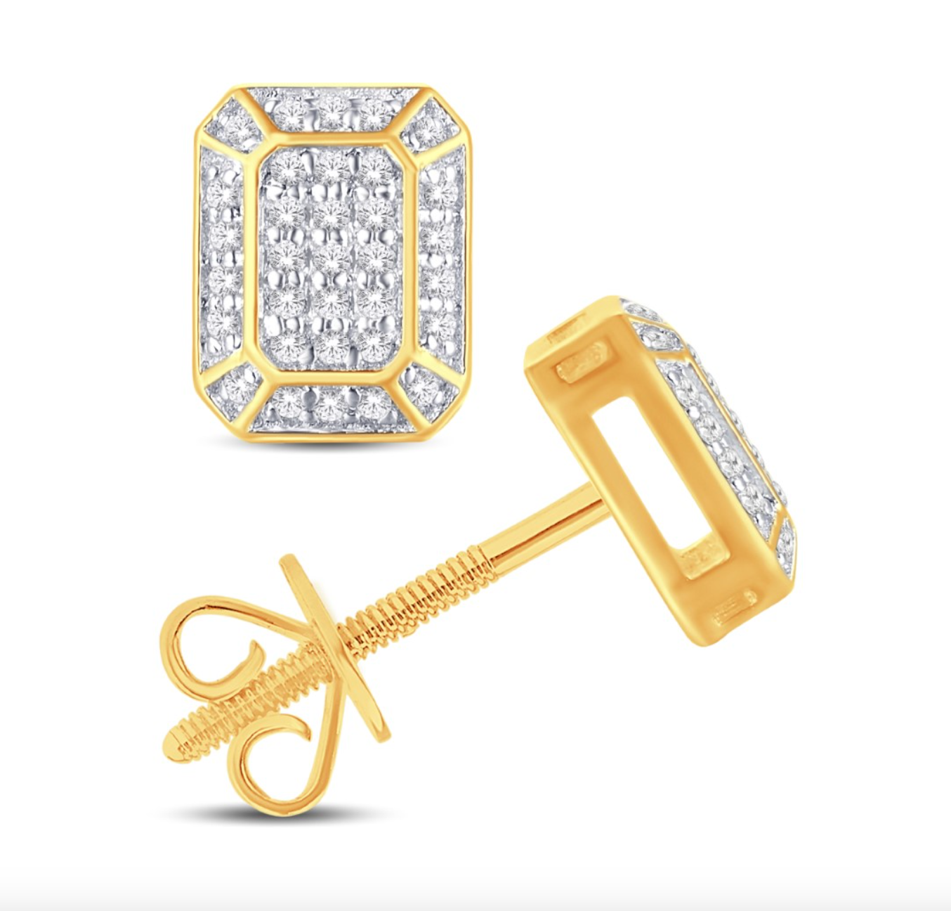 10K Gold Diamond Stud Earring