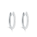 10K Yellow Gold Hoop Diamond Earring
