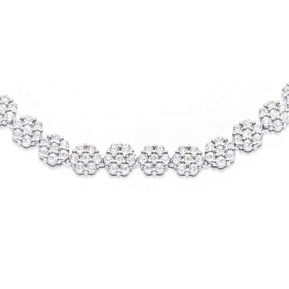 3.5mm 925 Sterling Silver Tennis Diamond Necklace