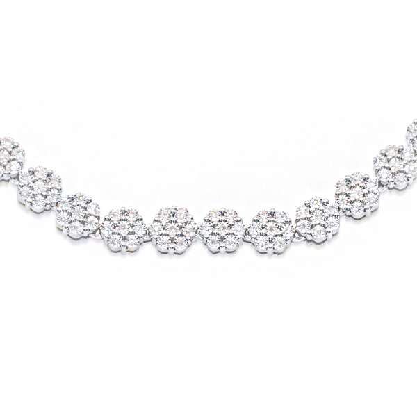 3.5mm 10K Tennis Gold Diamond Necklace