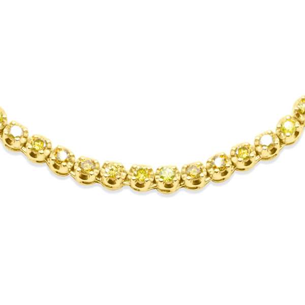 4.5mm 10K Gold Diamond Tennis Chain