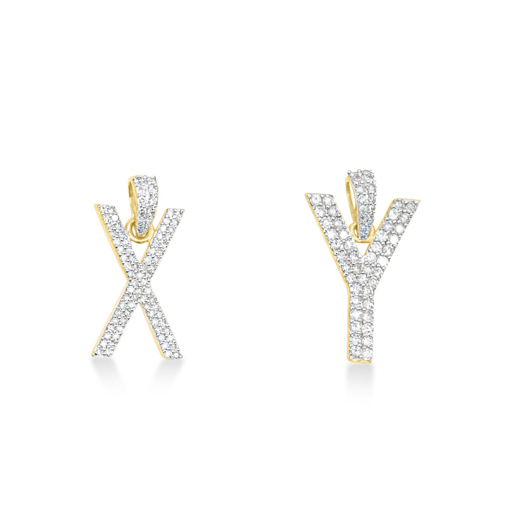 10K Yellow Gold Letter Initials Pendant