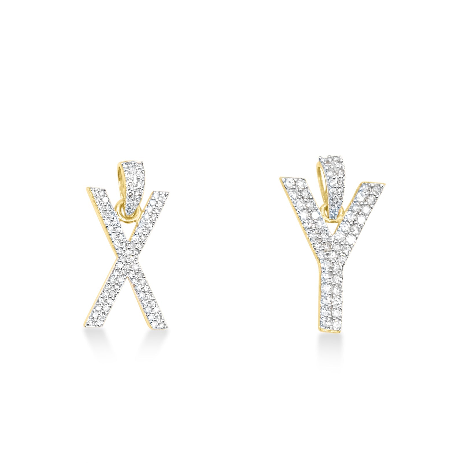 10K Yellow Gold Letter Initials Pendant