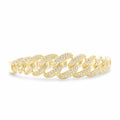 15mm 10K Iced Gold Diamond Bangle 4.00CT