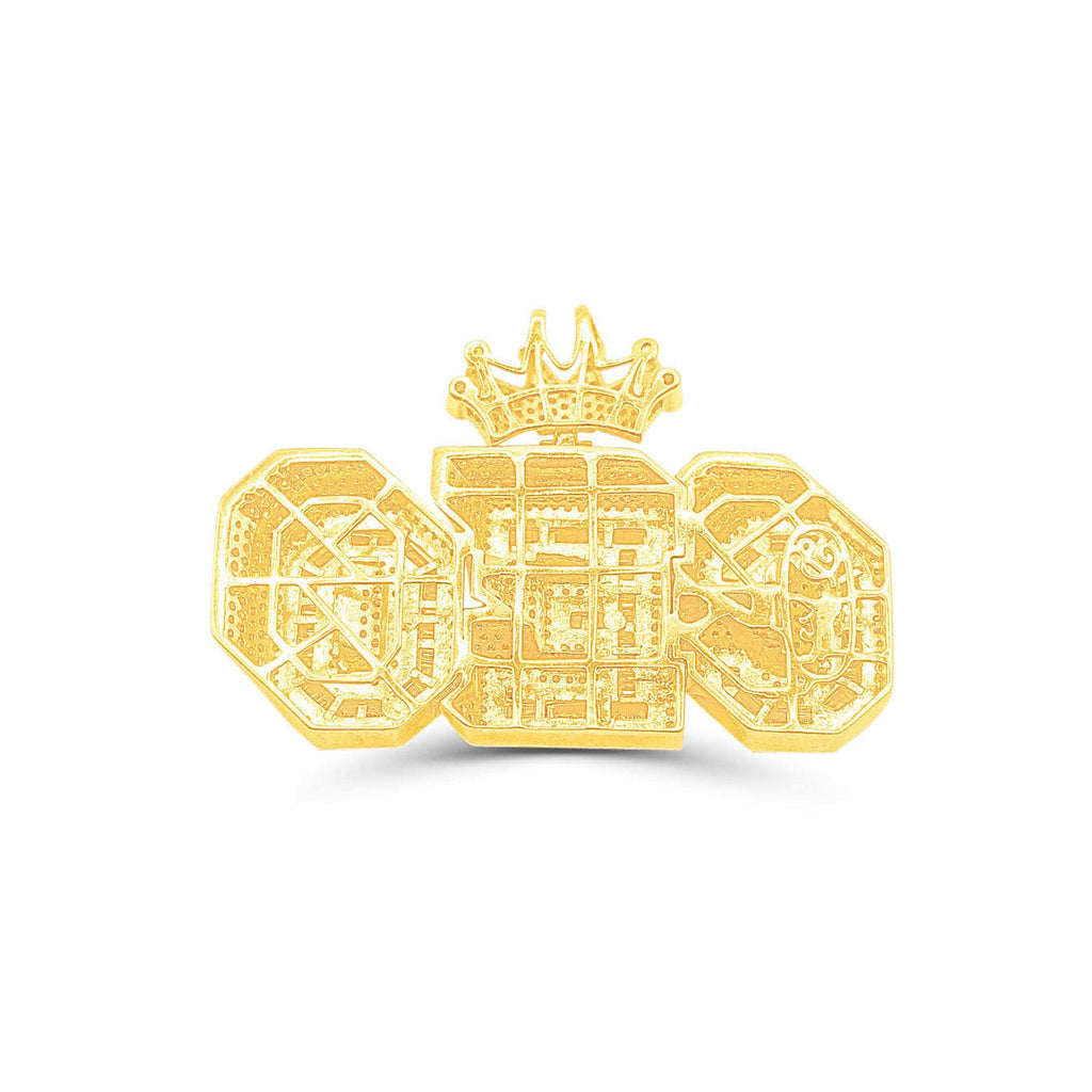 10K Yellow Gold Diamond CEO Pendant For Men