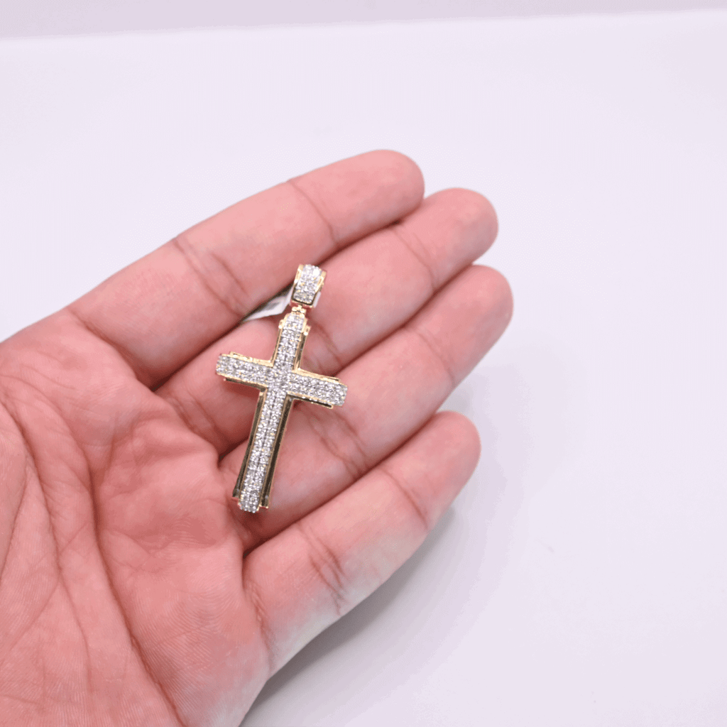 10K Cross Gold Diamond 1.10CT