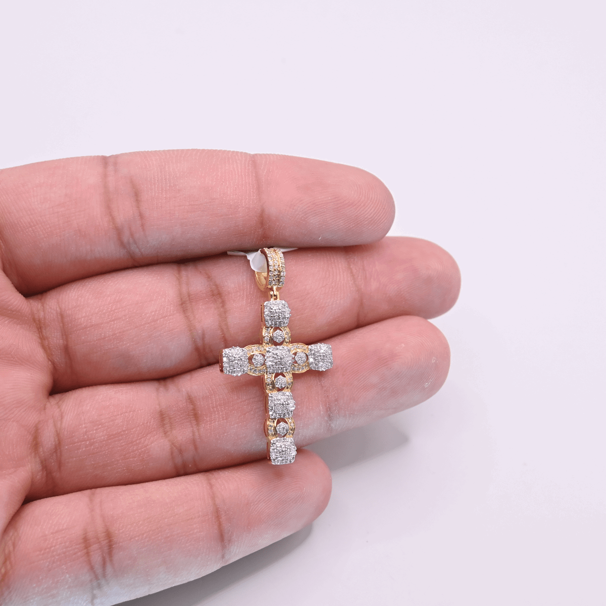 10K Gold Diamond Cross Pendant 0.53CT