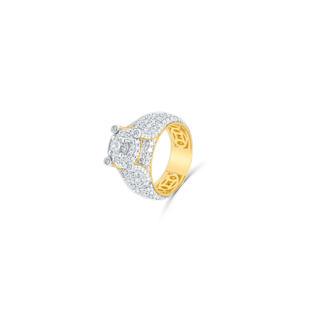 10K Gold Diamond Men's Ring 3.00CT
