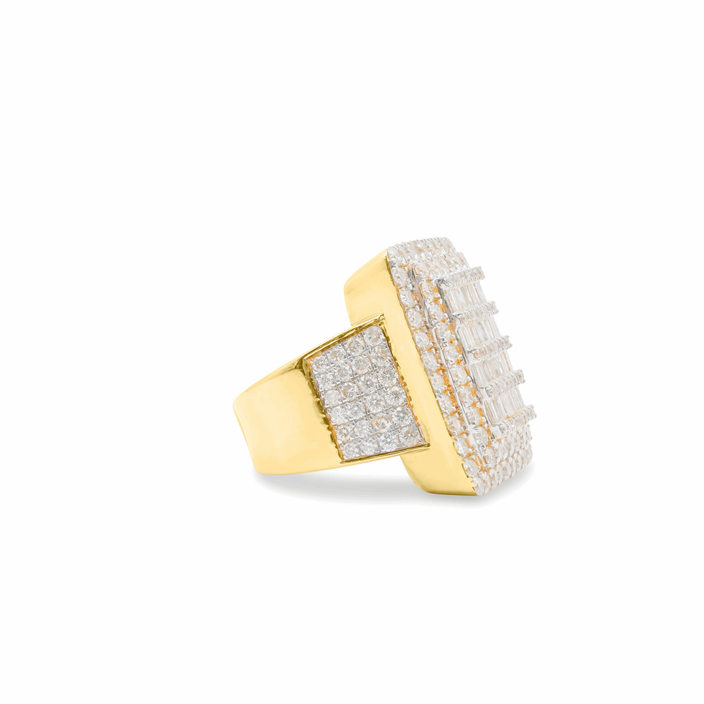 10K Gold Diamond Men's Ring 4.03CT