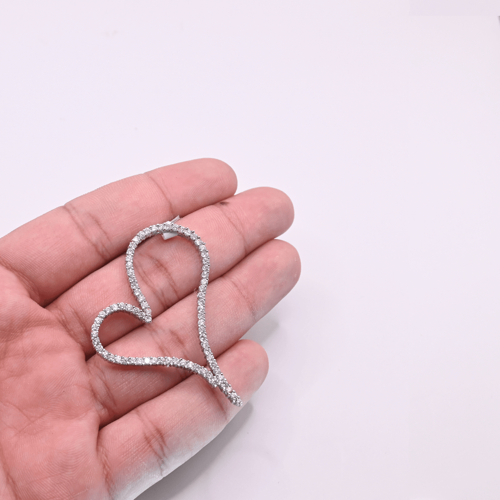 14K Gold Diamond Heart Pendant 3.00CT