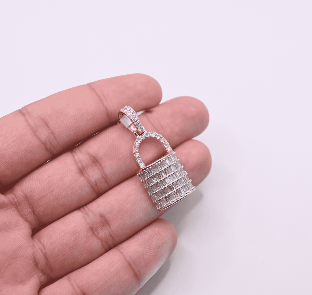 10K Lock Gold Diamond Pendant 2.00CT