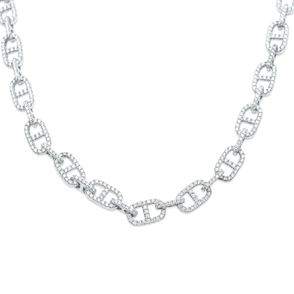 10K White Gold Diamond Necklace