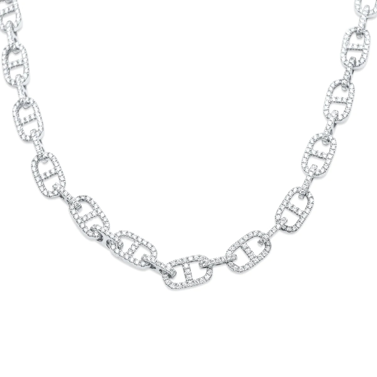 10K White Gold Diamond Necklace