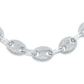 9mm 10K Mariner Gold Diamond Link Chain