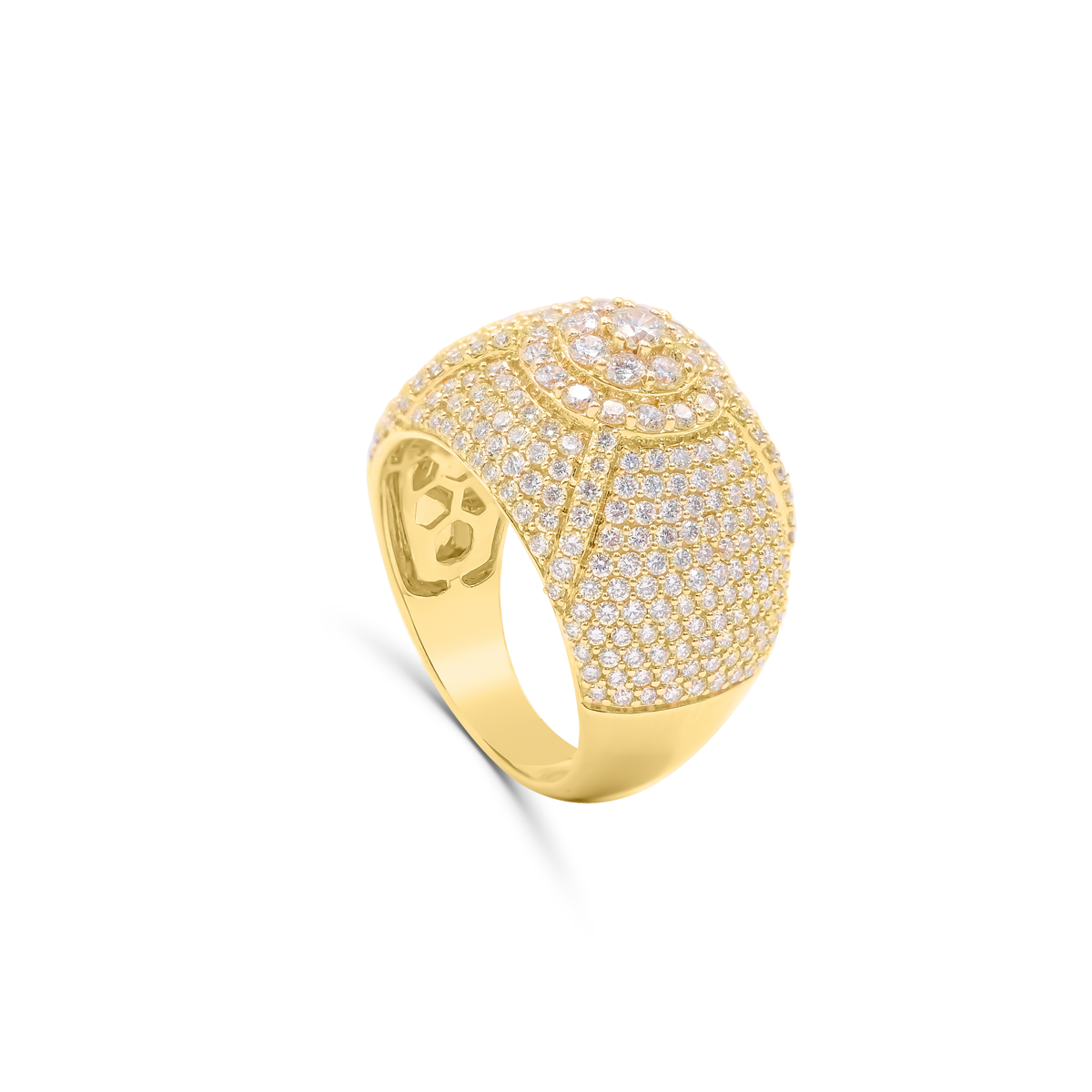 14K Gold Diamond Men's Ring