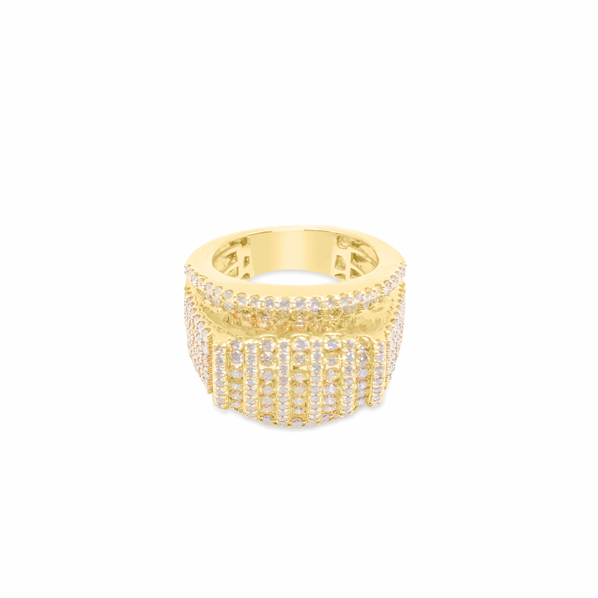 10K Gold Diamond Men's Ring 4.55CT