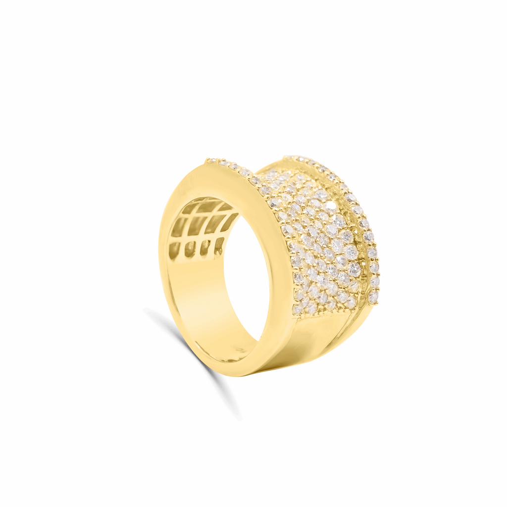 10K Gold Diamond Men's Ring 2.90CT
