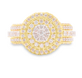 10K Gold Diamond Round Men's Ring 3.00CT