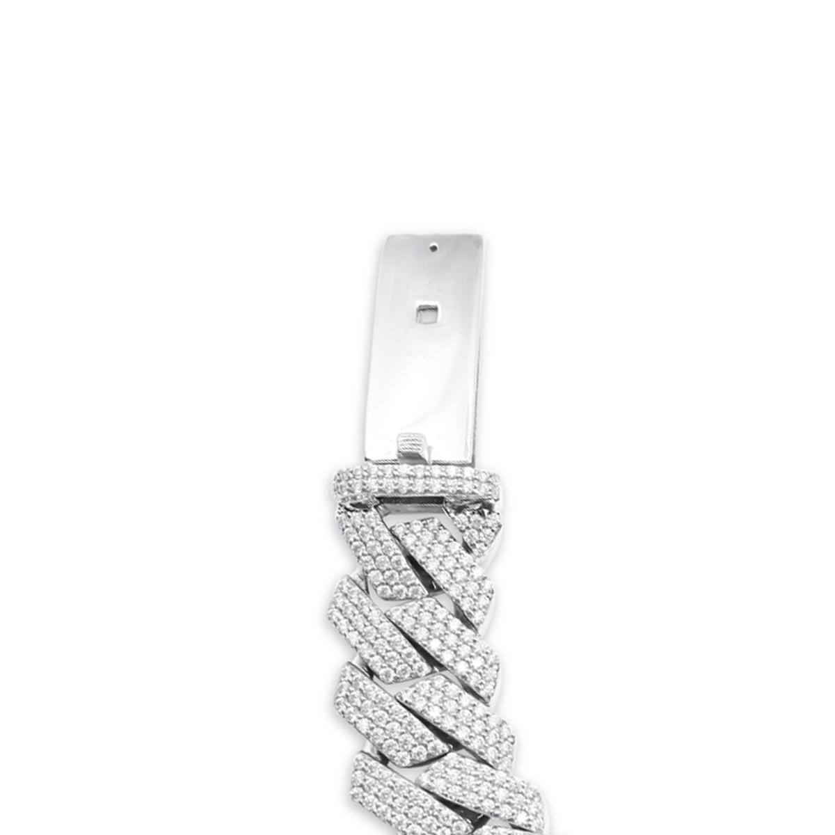 18mm 10K Iced Diamond Cuban Link Bracelet
